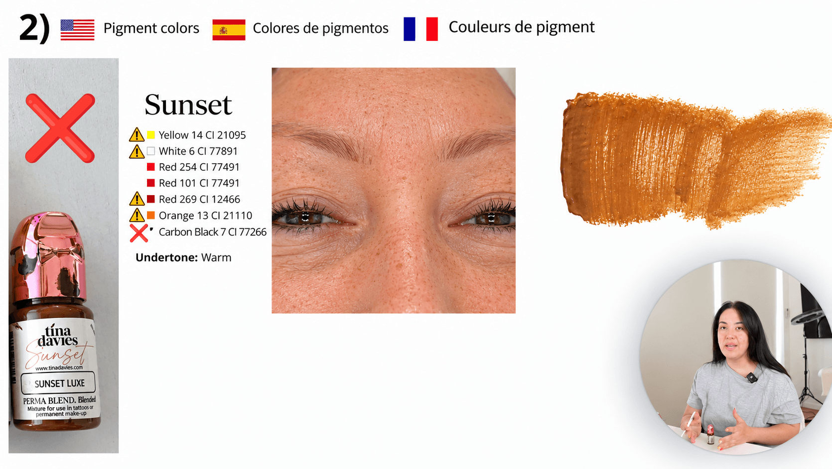 Colorimétrie des taches de rousseur semi-permanentes : choix du pigment