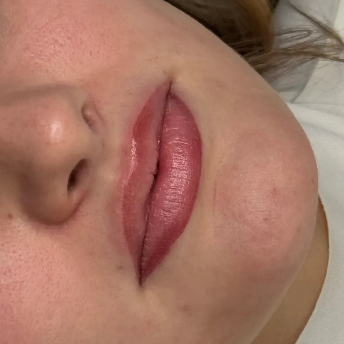The same lips right after the session