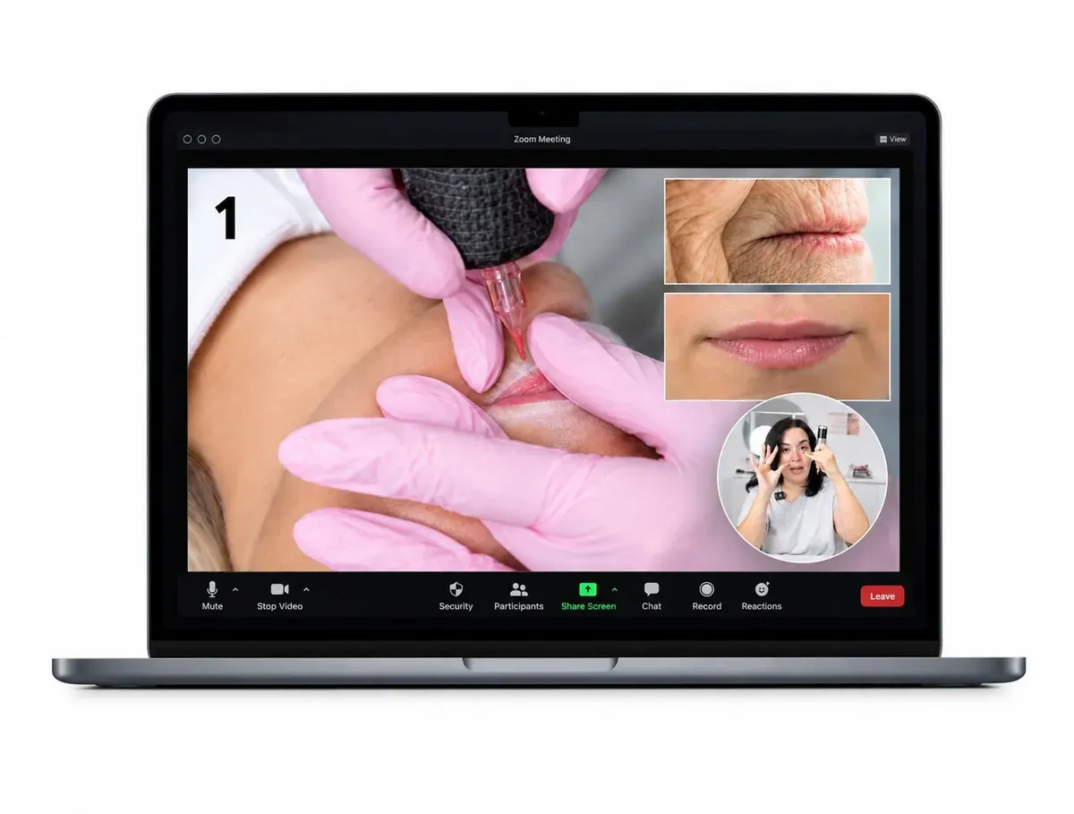 Lippenpigmentierung Online-Schulung (Lip Blush) am Computer