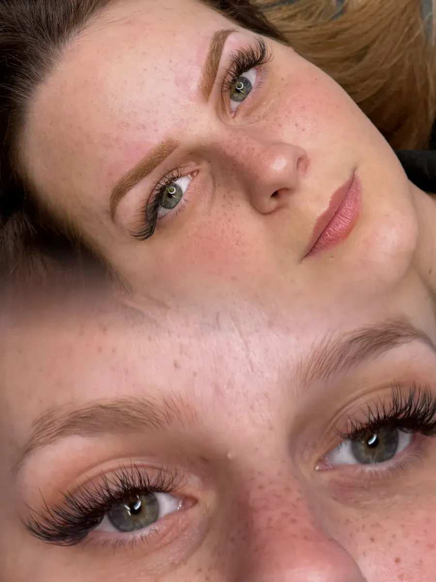 Powder Brows vorher und nachher bei blondem Haar