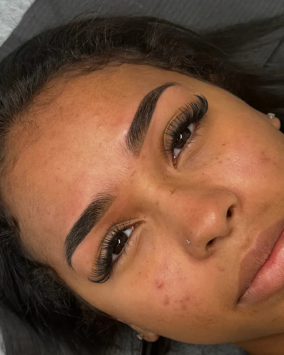 Powder brows on Black skin