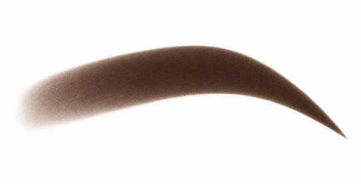 Illustration einer Augenbraue mit Powder Brows, Puder-Effekt