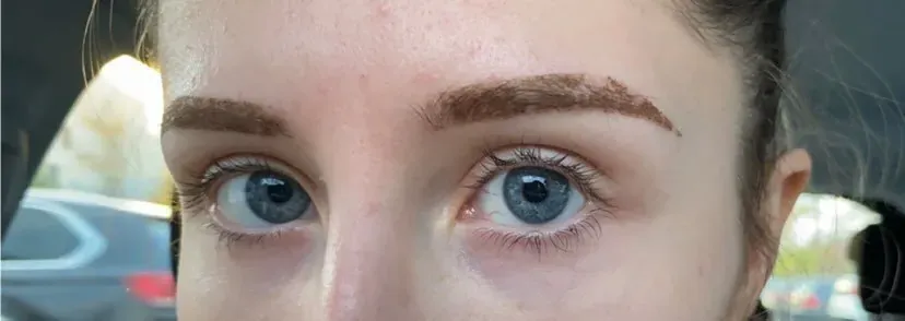 Powder brows, healing in progress