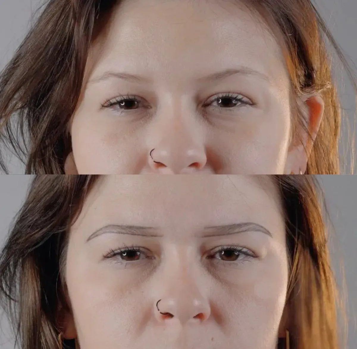 Vorzeichnung der Augenbrauen vor den Powder Brows